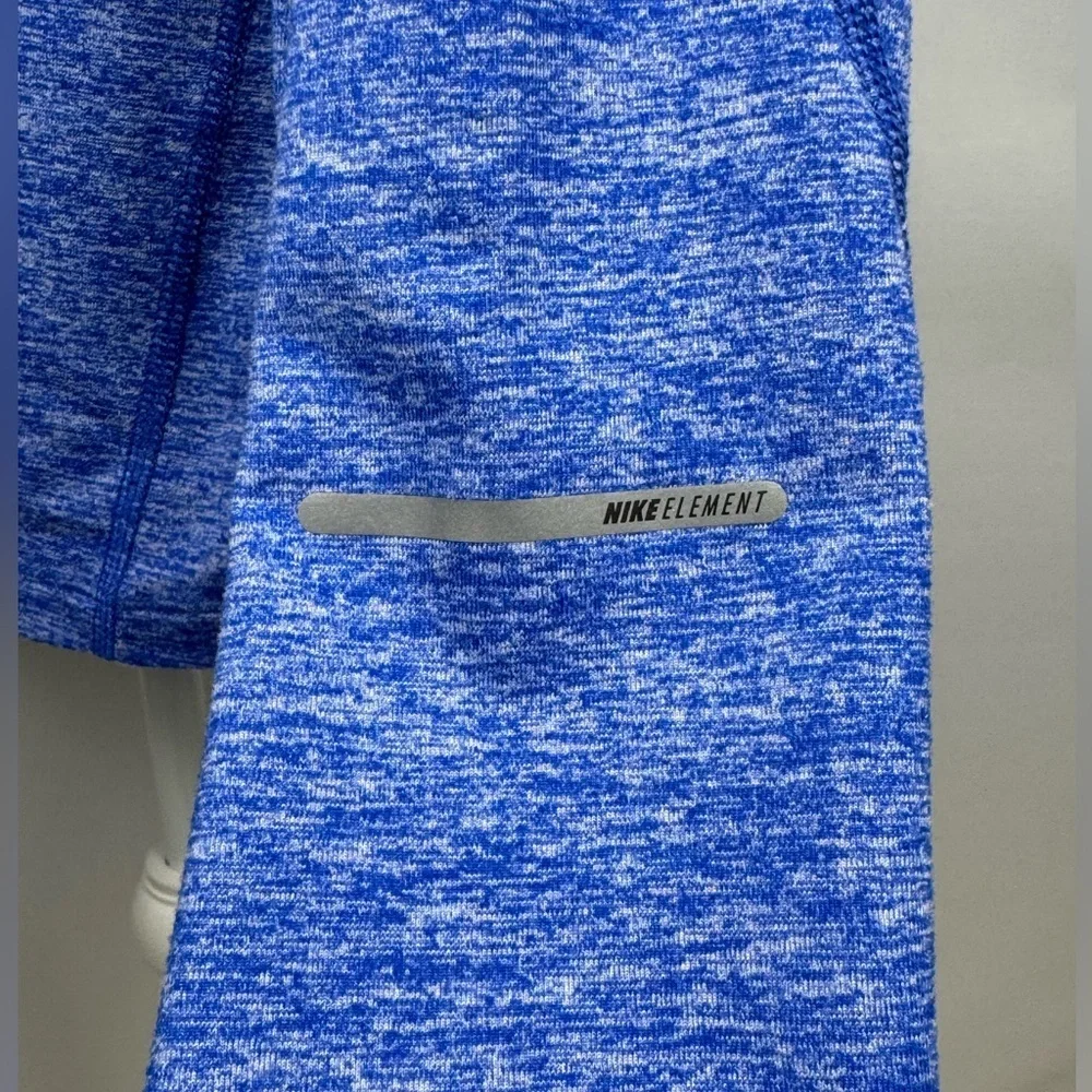 Nike Women's Element Dri-Fit Top Blue Half Zip Long Sleeves Large Running Golf